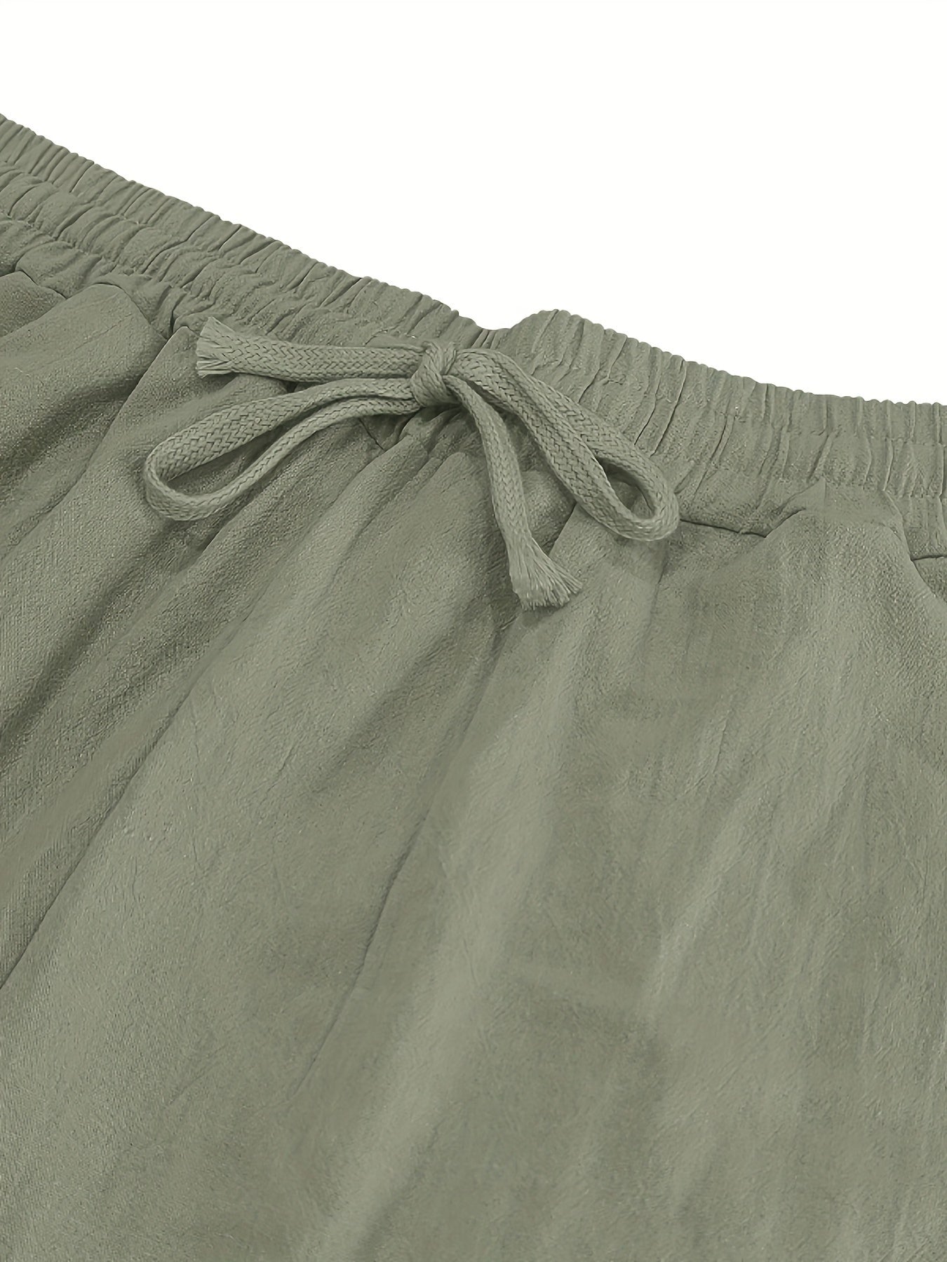 Daan | Solid Color Casual Cotton-Linen Trousers