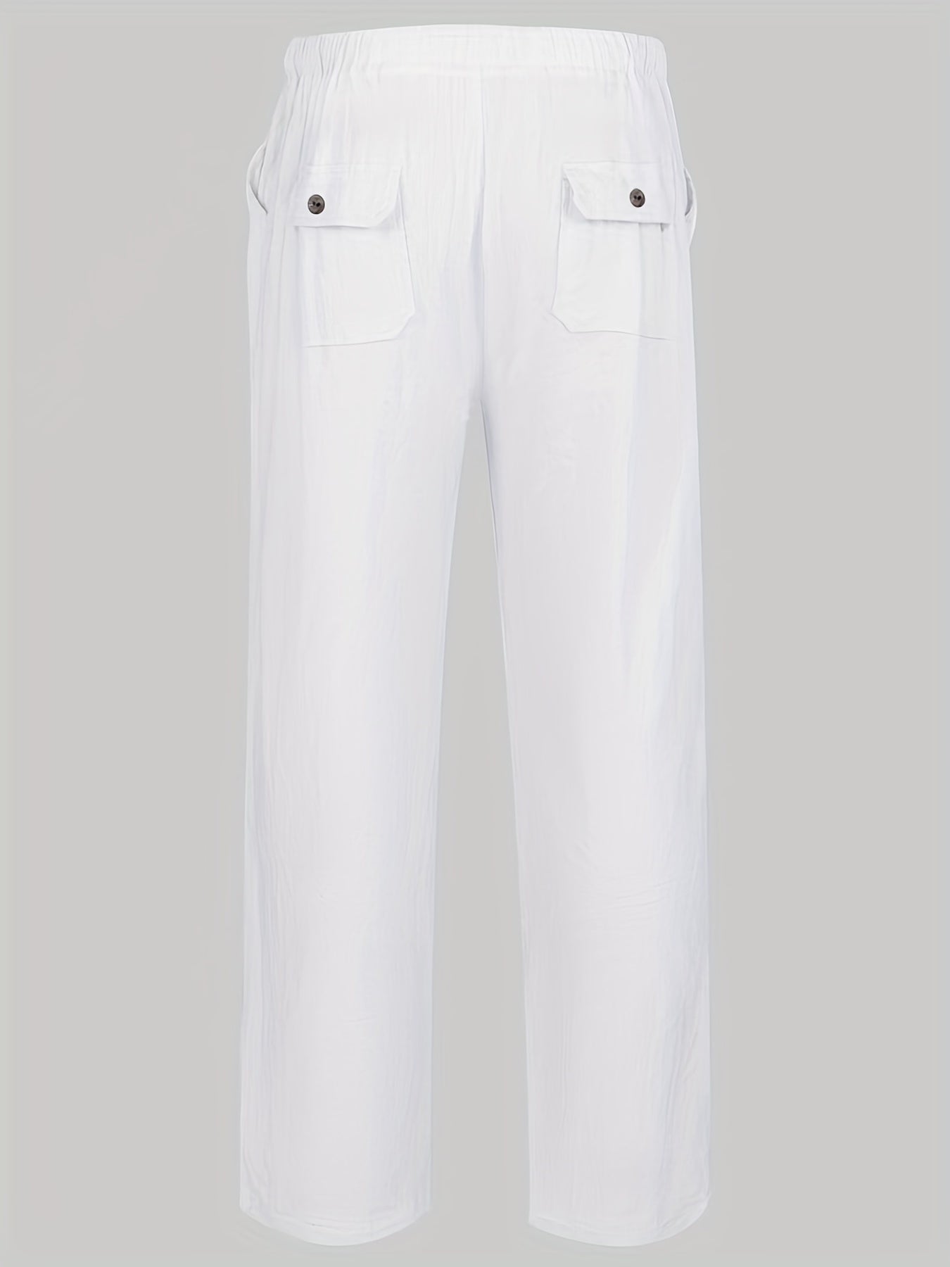 Felix | Men's Loose-Fit Trousers in Cotton-Linen Blend with Elastic Waistband