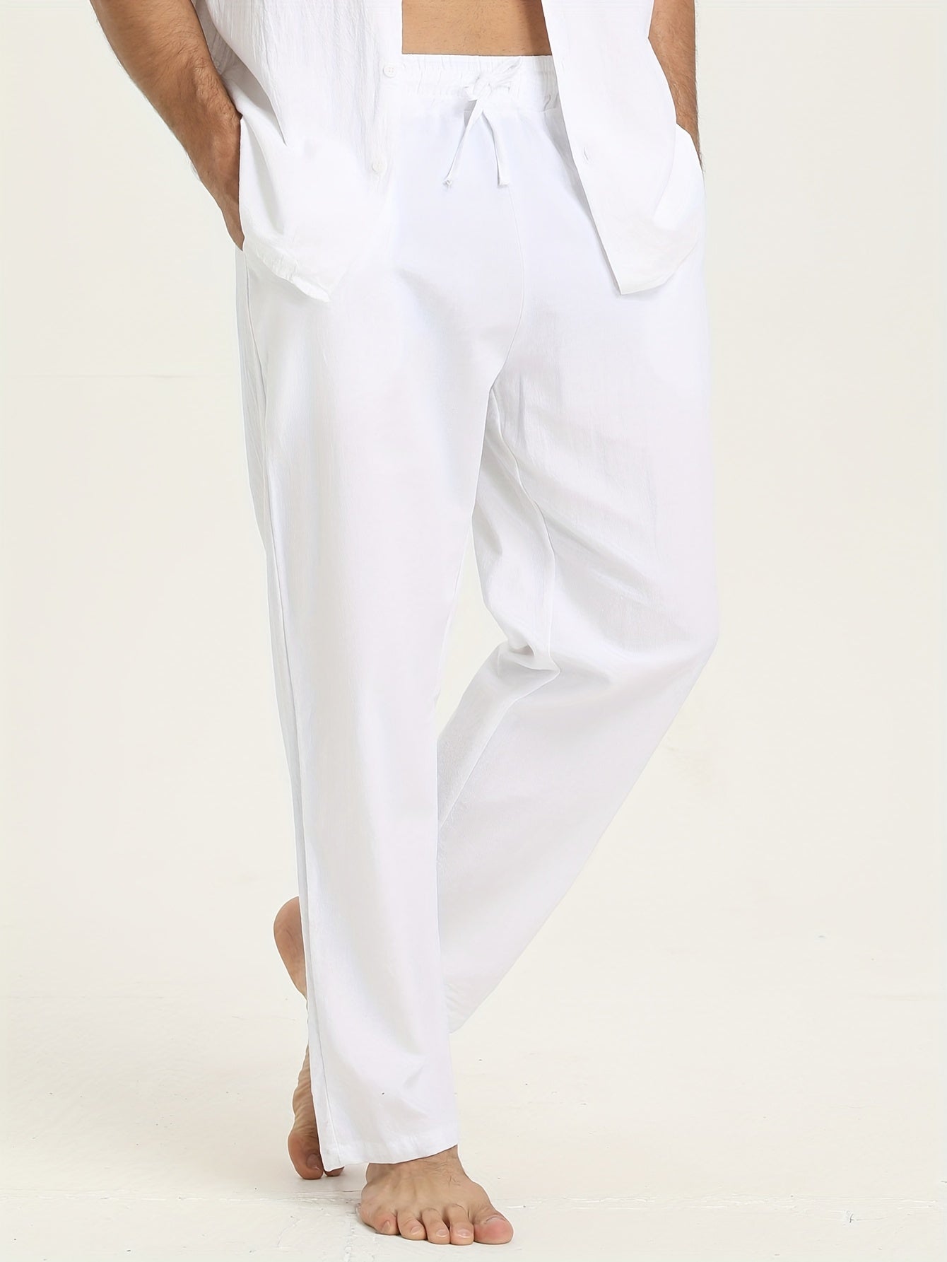 Lars | Men's Casual Cotton Trousers with Drawstring and Pockets