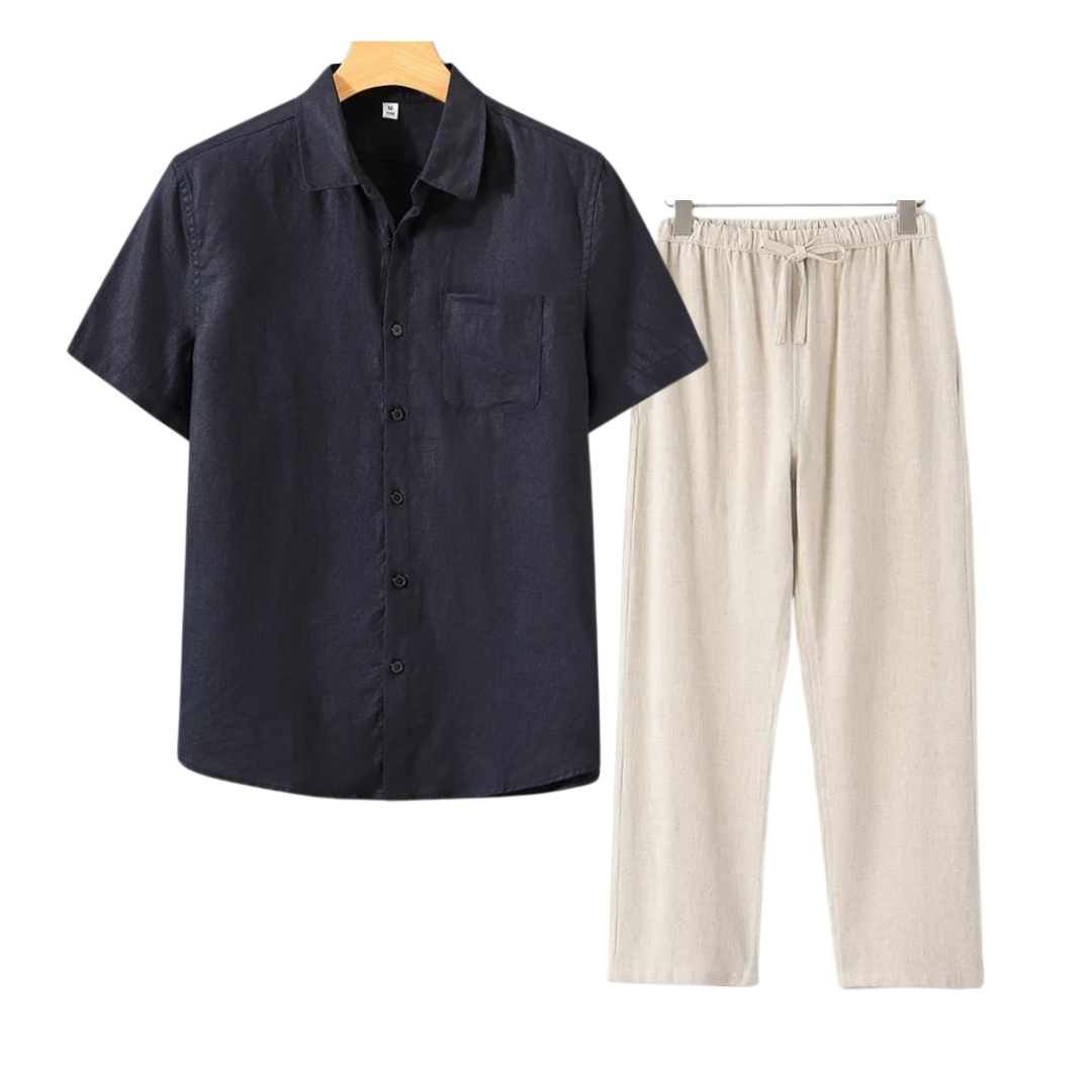 MASON | Relaxed Fit Shirt And Pants Set For Summer