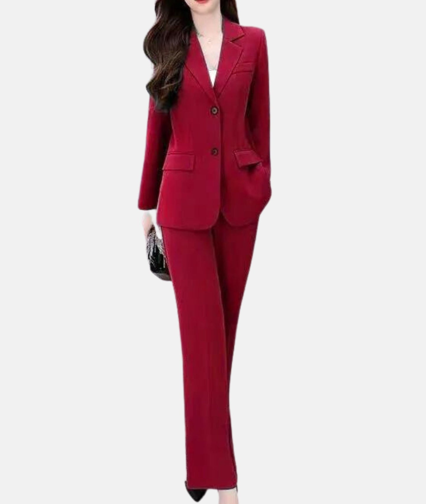 HAILY | Chic Tailored Trouser Suit with Structured Blazer