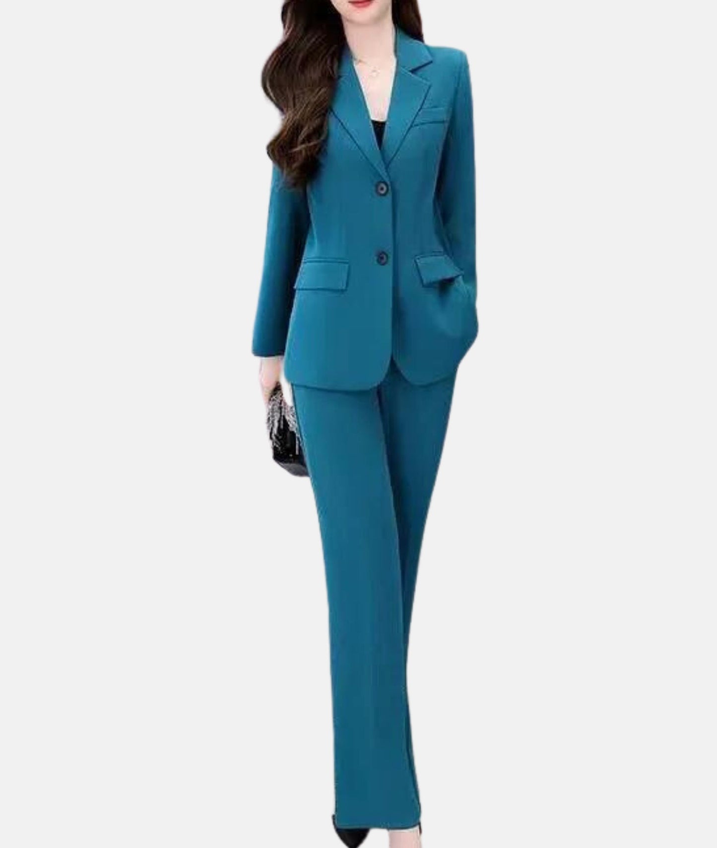 HAILY | Chic Tailored Trouser Suit with Structured Blazer