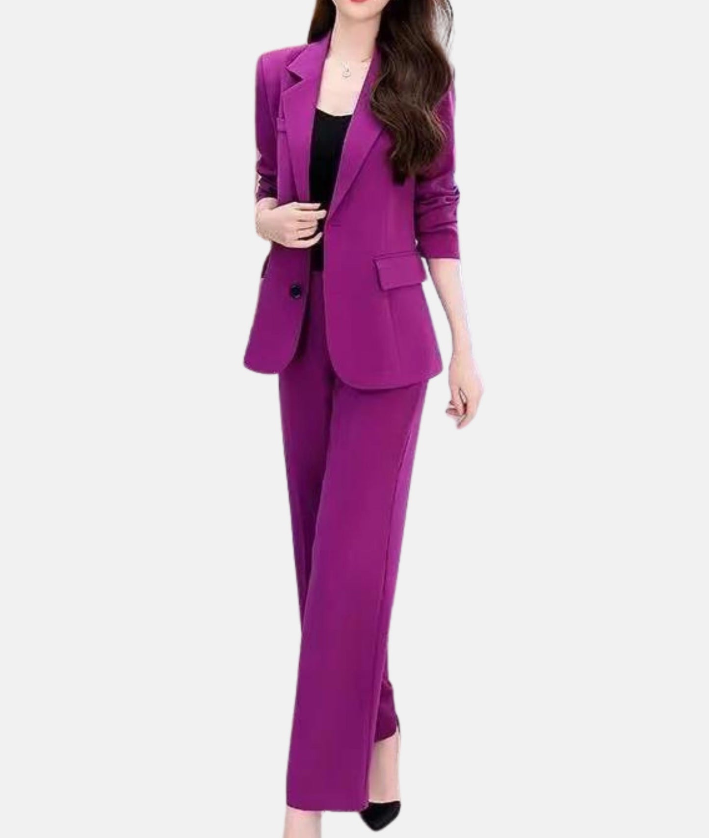 HAILY | Chic Tailored Trouser Suit with Structured Blazer