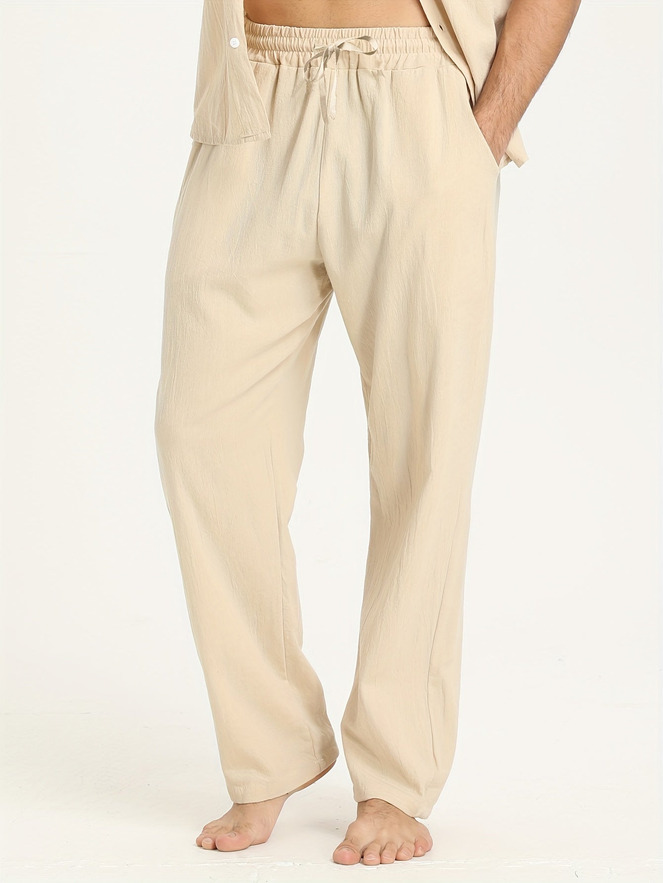 Lars | Men's Casual Cotton Trousers with Drawstring and Pockets