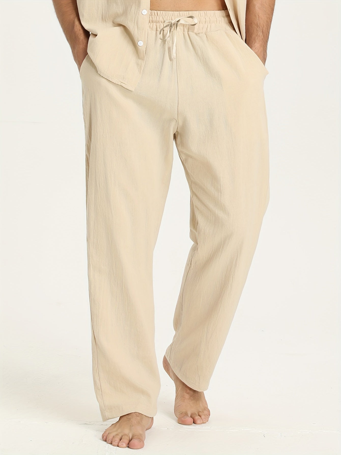 Lars | Men's Casual Cotton Trousers with Drawstring and Pockets