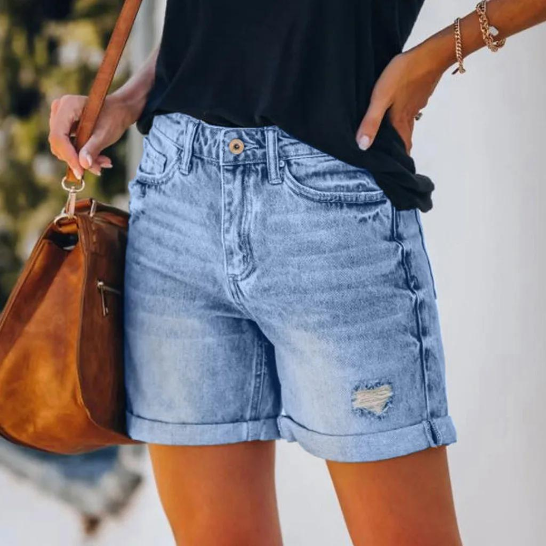 CLAIRE - Women's Flexible Denim Shorts