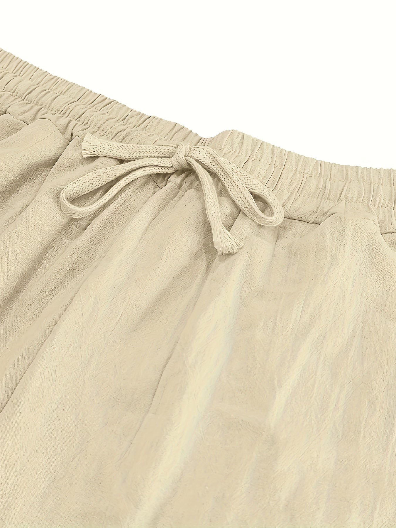 Daan | Solid Color Casual Cotton-Linen Trousers