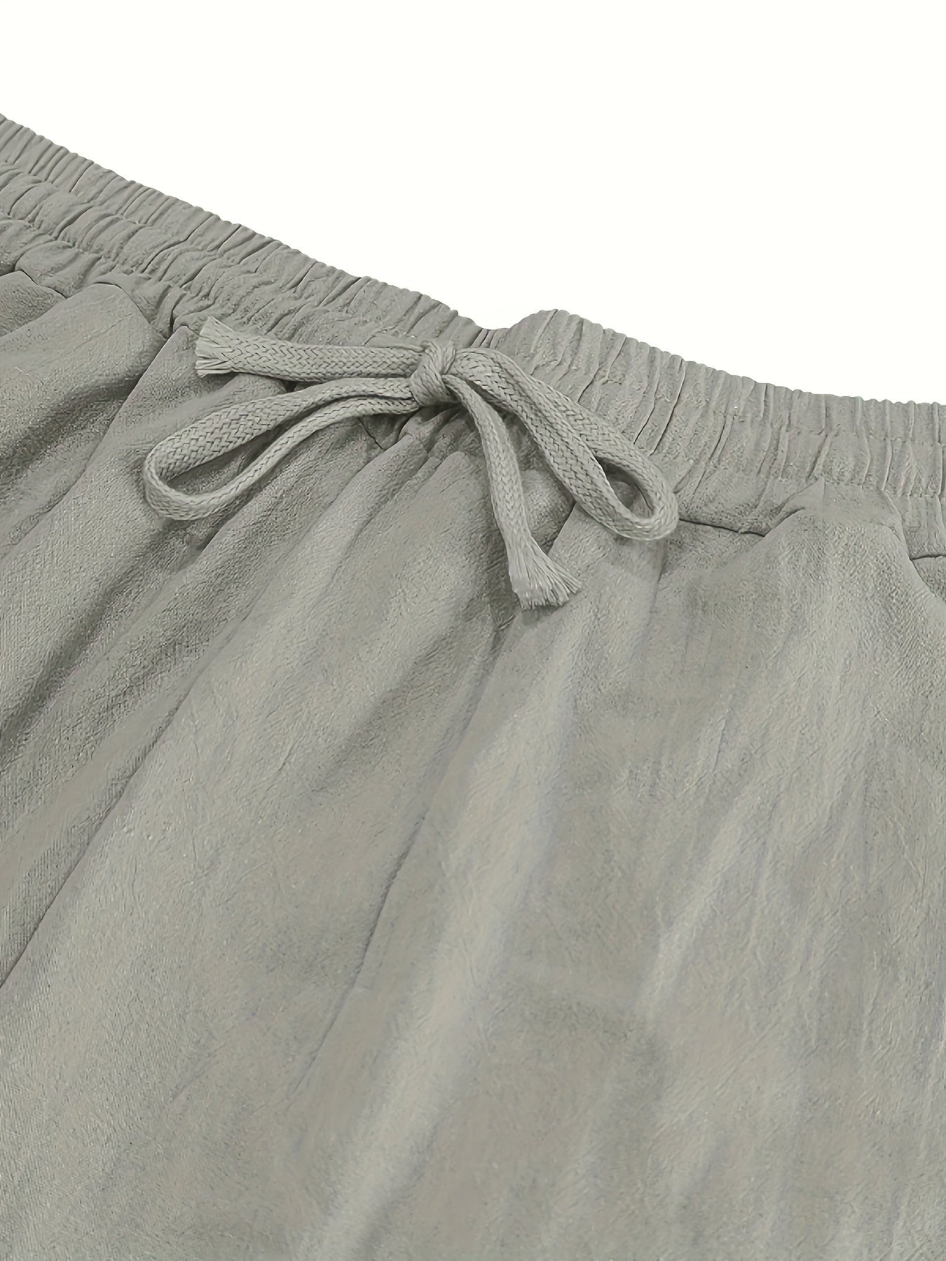 Daan | Solid Color Casual Cotton-Linen Trousers