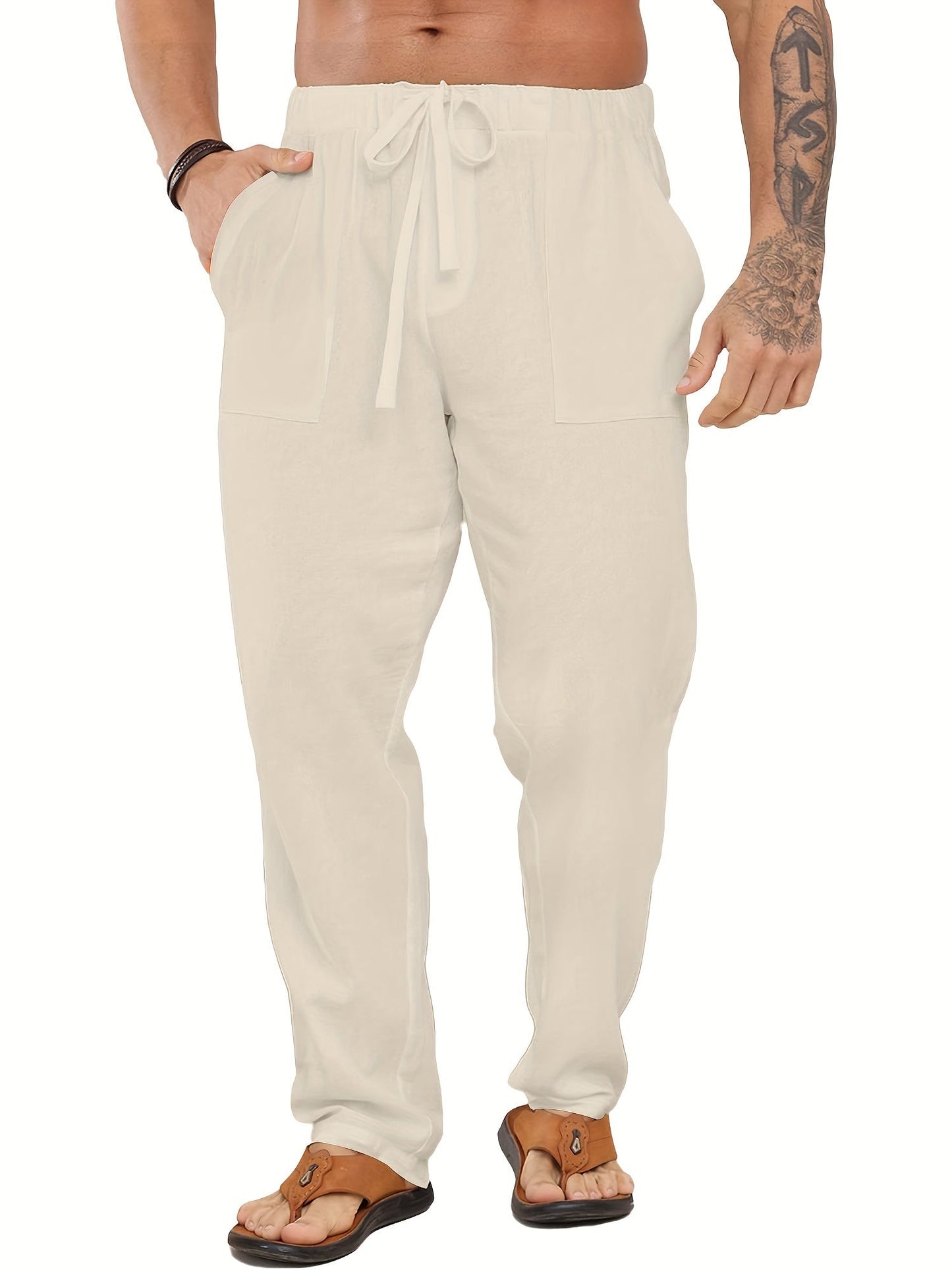 Jasper | Lightweight Casual Summer Pants with Drawstring and Elastic Waist