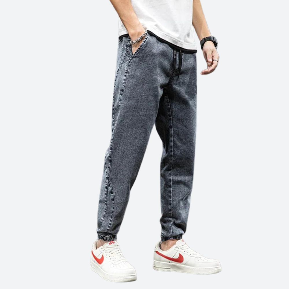 MARIVO | Denim sweatpants with stretch