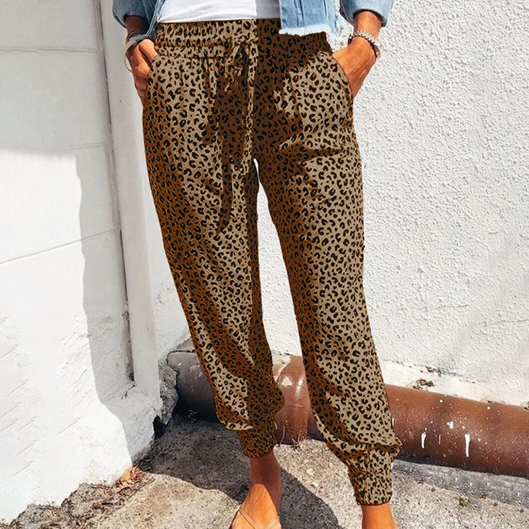 FIONA - Leopard Print Summer Trousers