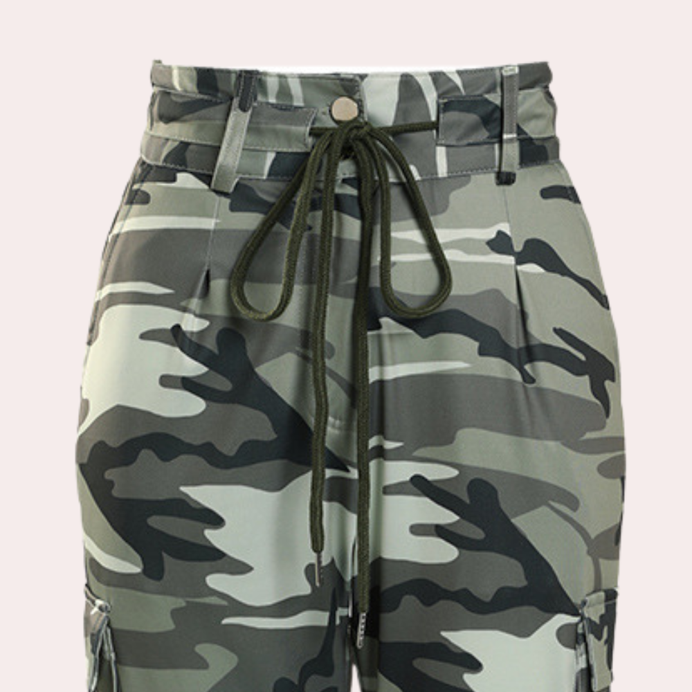 ELLA - Summer Camouflage Cargo Pants for Women