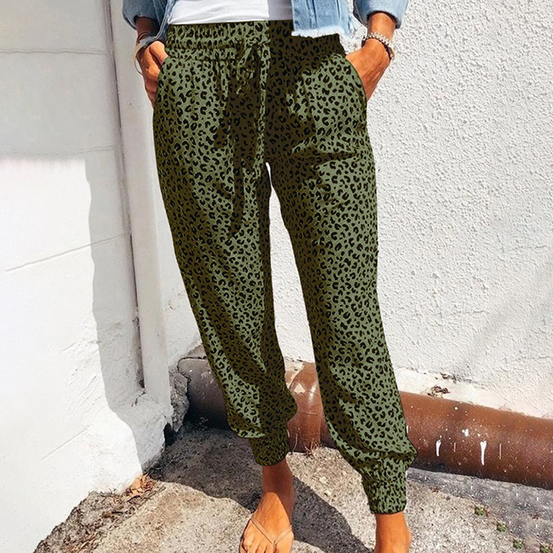 FIONA - Leopard Print Summer Trousers