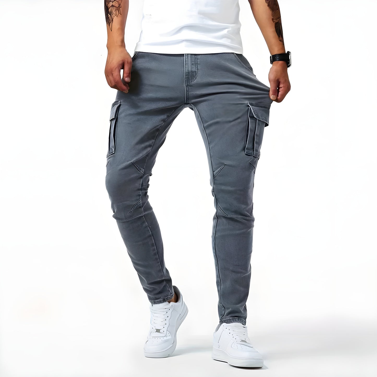 REVO | Cargo trousers with elastic band for men