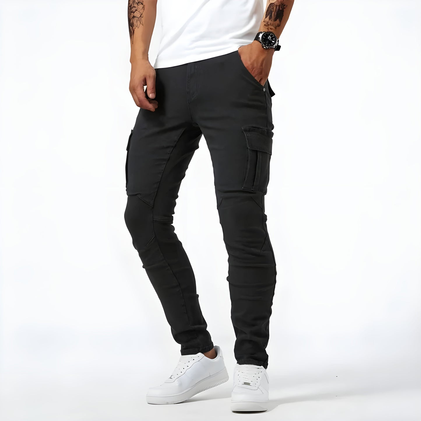 REVO | Cargo trousers with elastic band for men