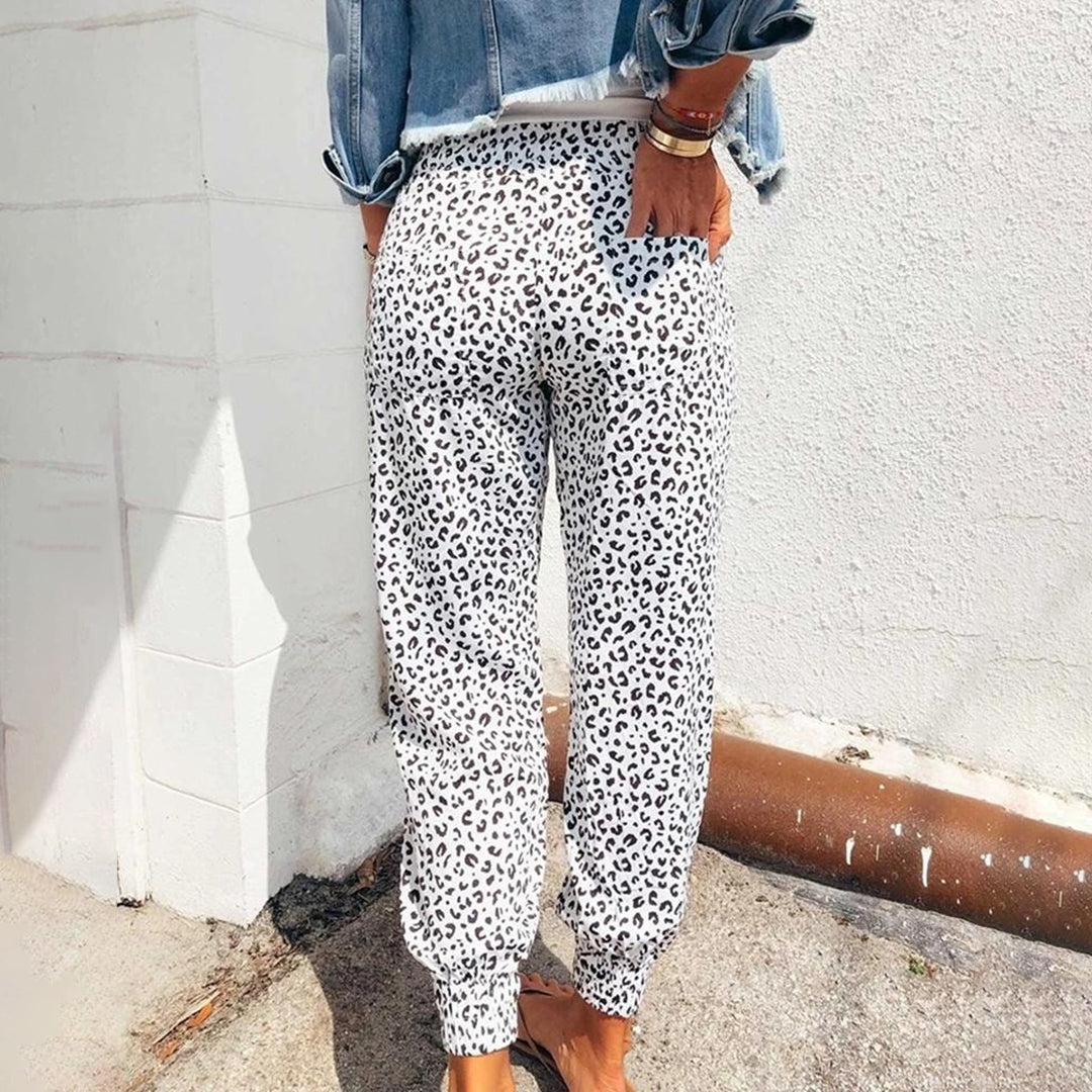 FIONA - Leopard Print Summer Trousers