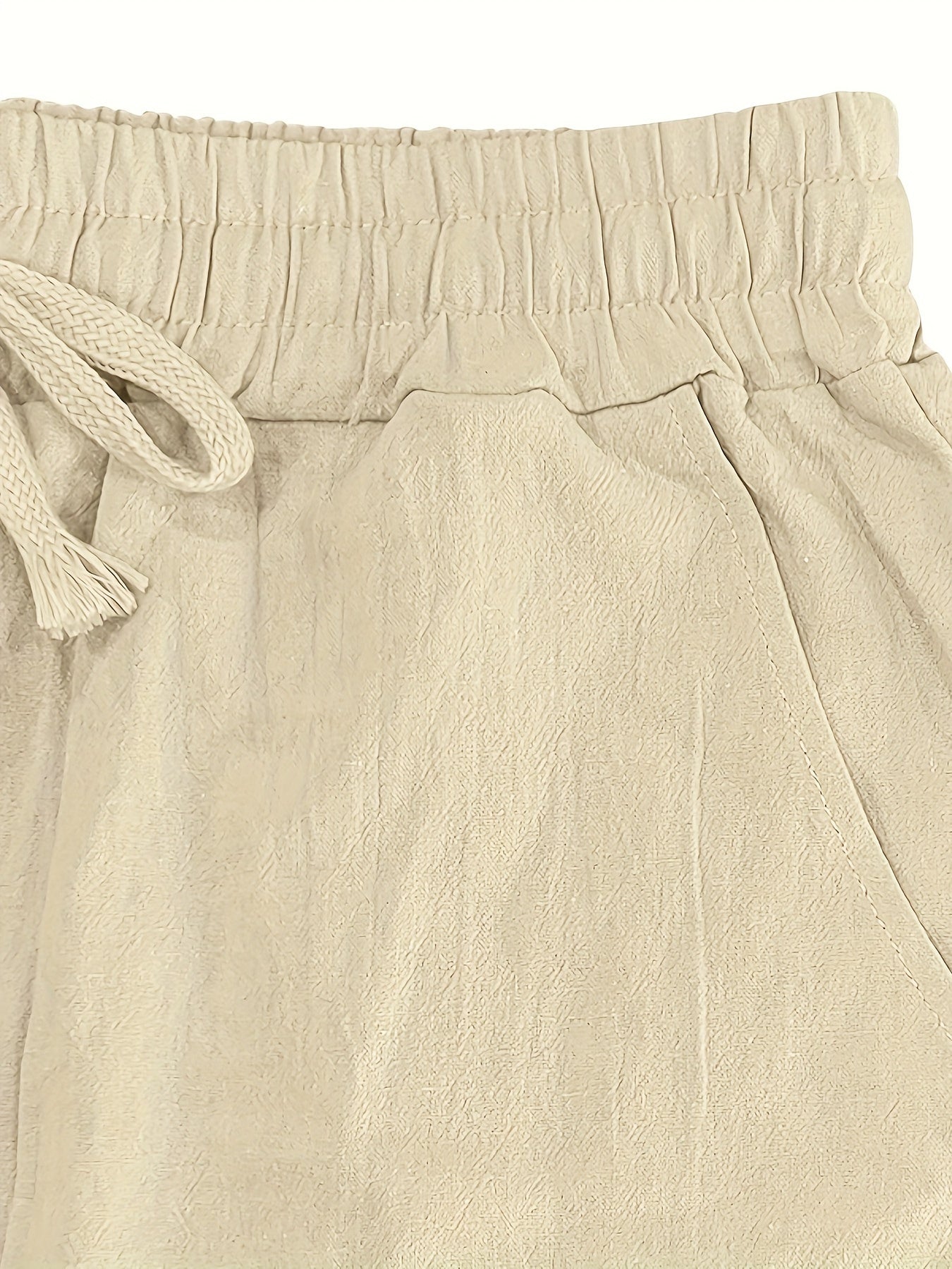 Daan | Solid Color Casual Cotton-Linen Trousers