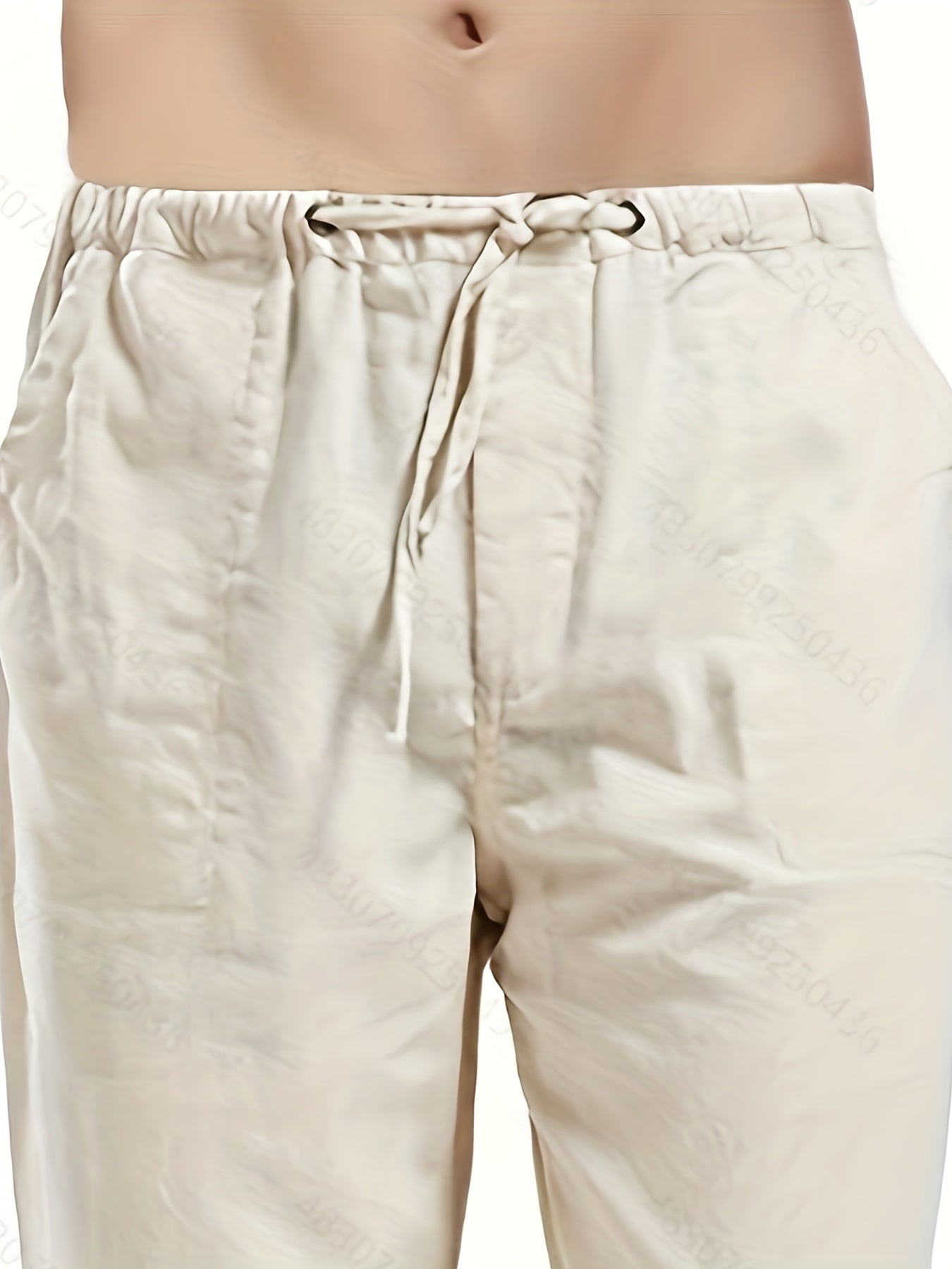 Felix | Men's Loose-Fit Trousers in Cotton-Linen Blend with Elastic Waistband