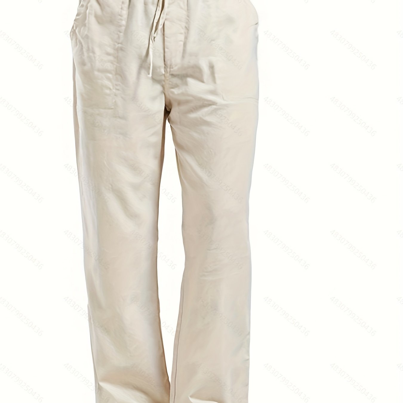 Felix | Men's Loose-Fit Trousers in Cotton-Linen Blend with Elastic Waistband