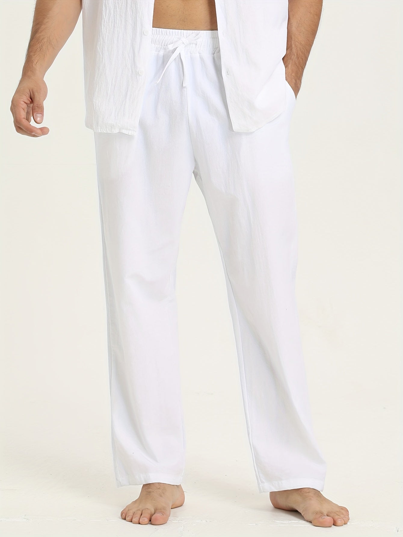 Lars | Men's Casual Cotton Trousers with Drawstring and Pockets