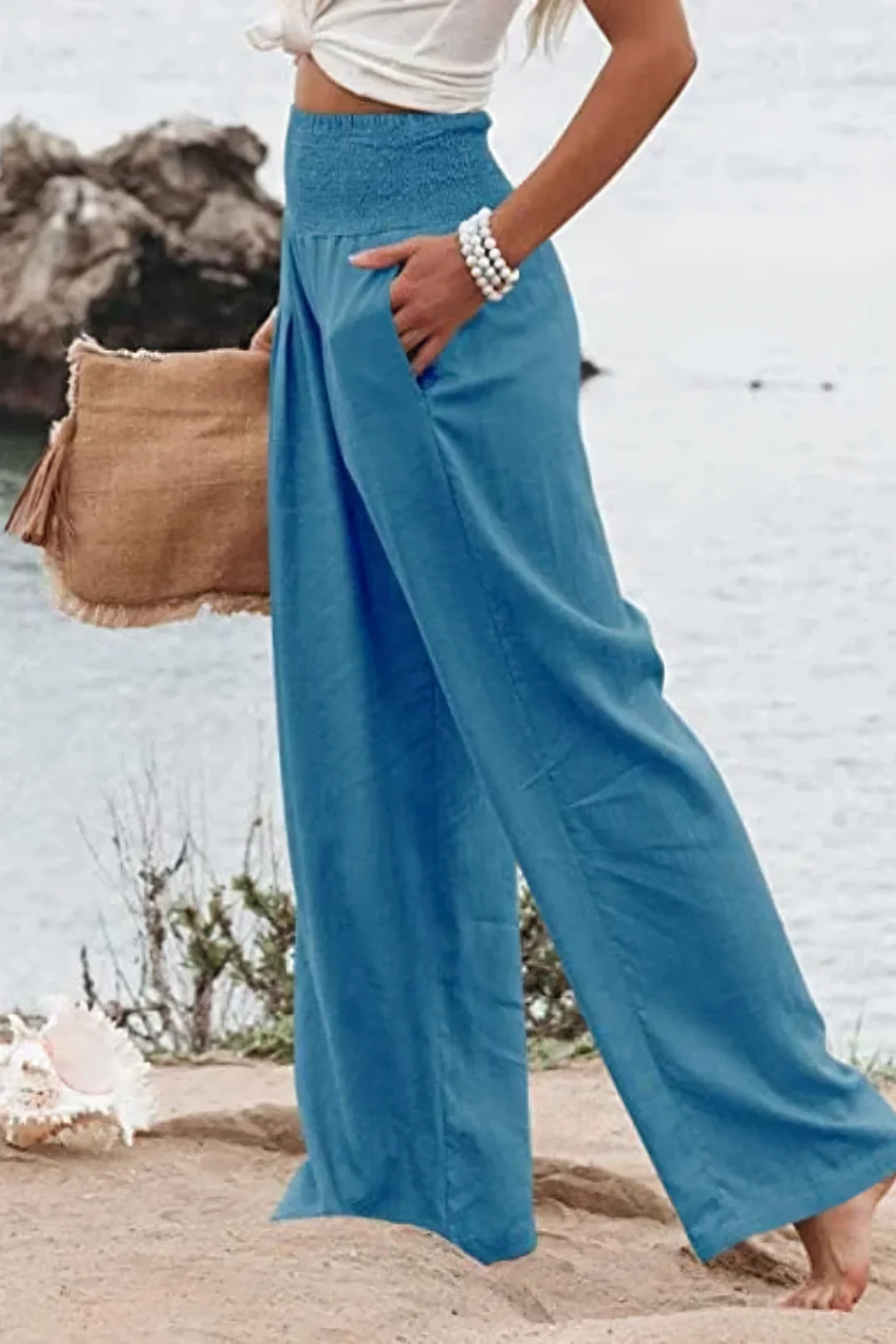 Elin – Linen Wide Leg Trousers
