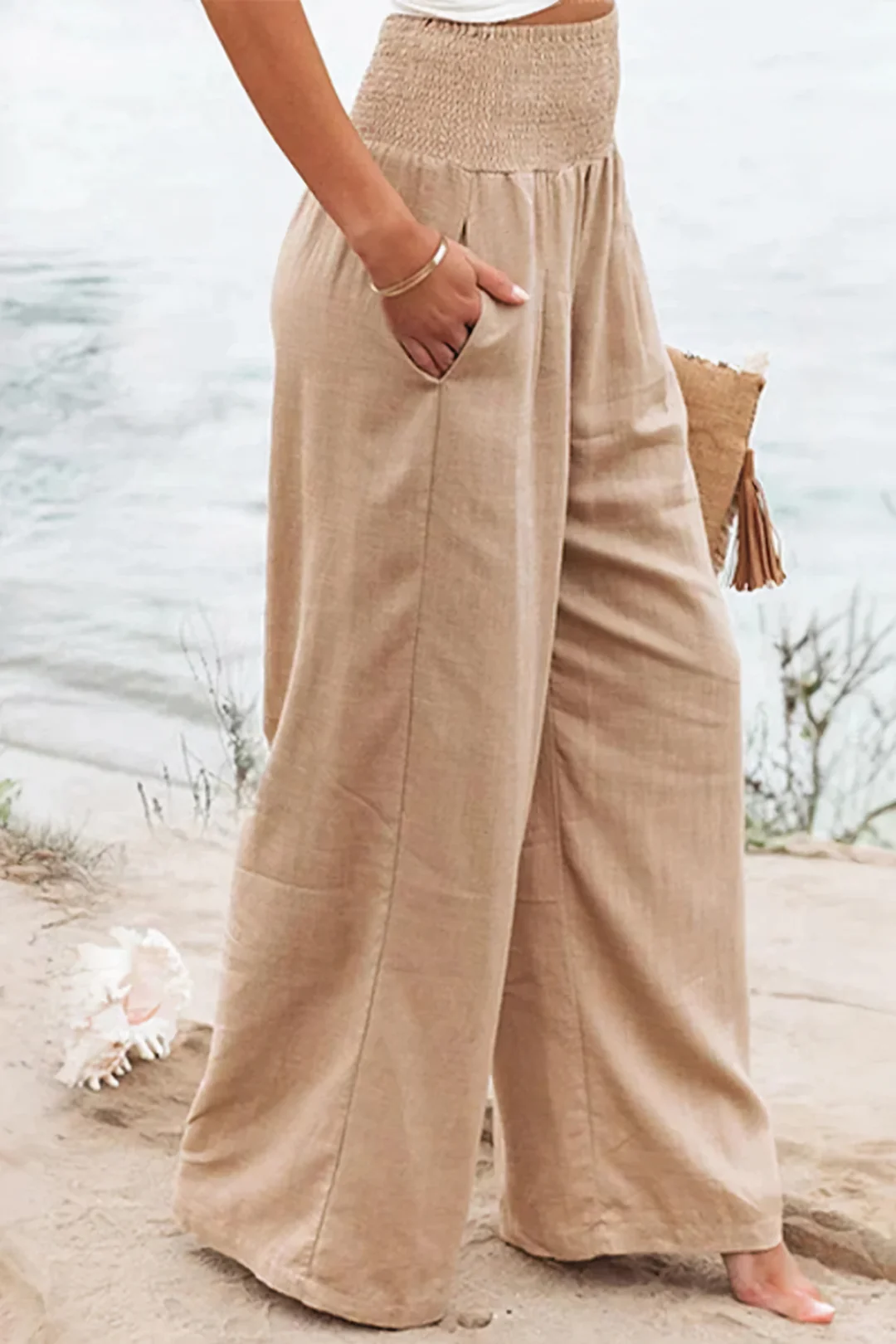 Elin – Linen Wide Leg Trousers