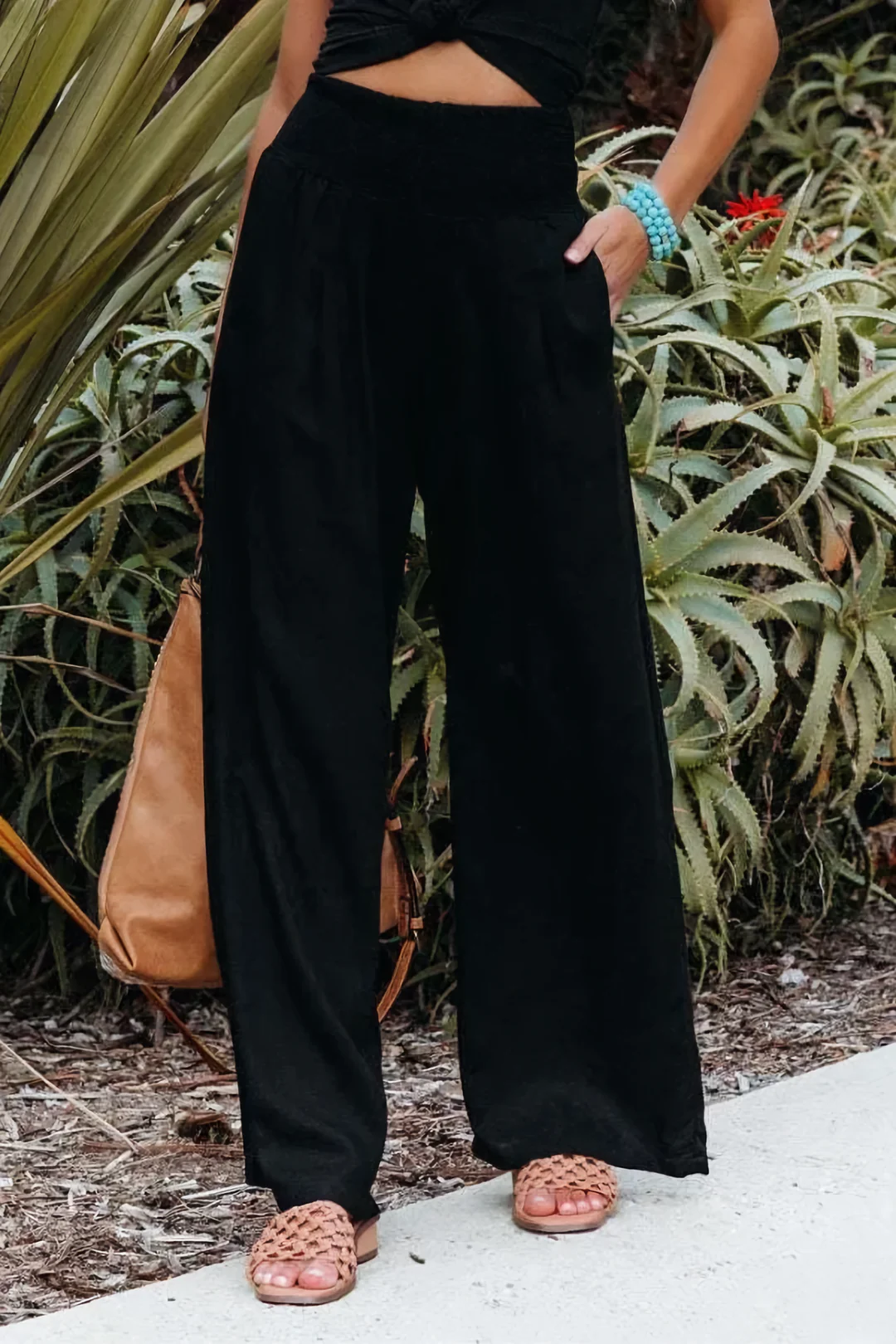 Elin – Linen Wide Leg Trousers