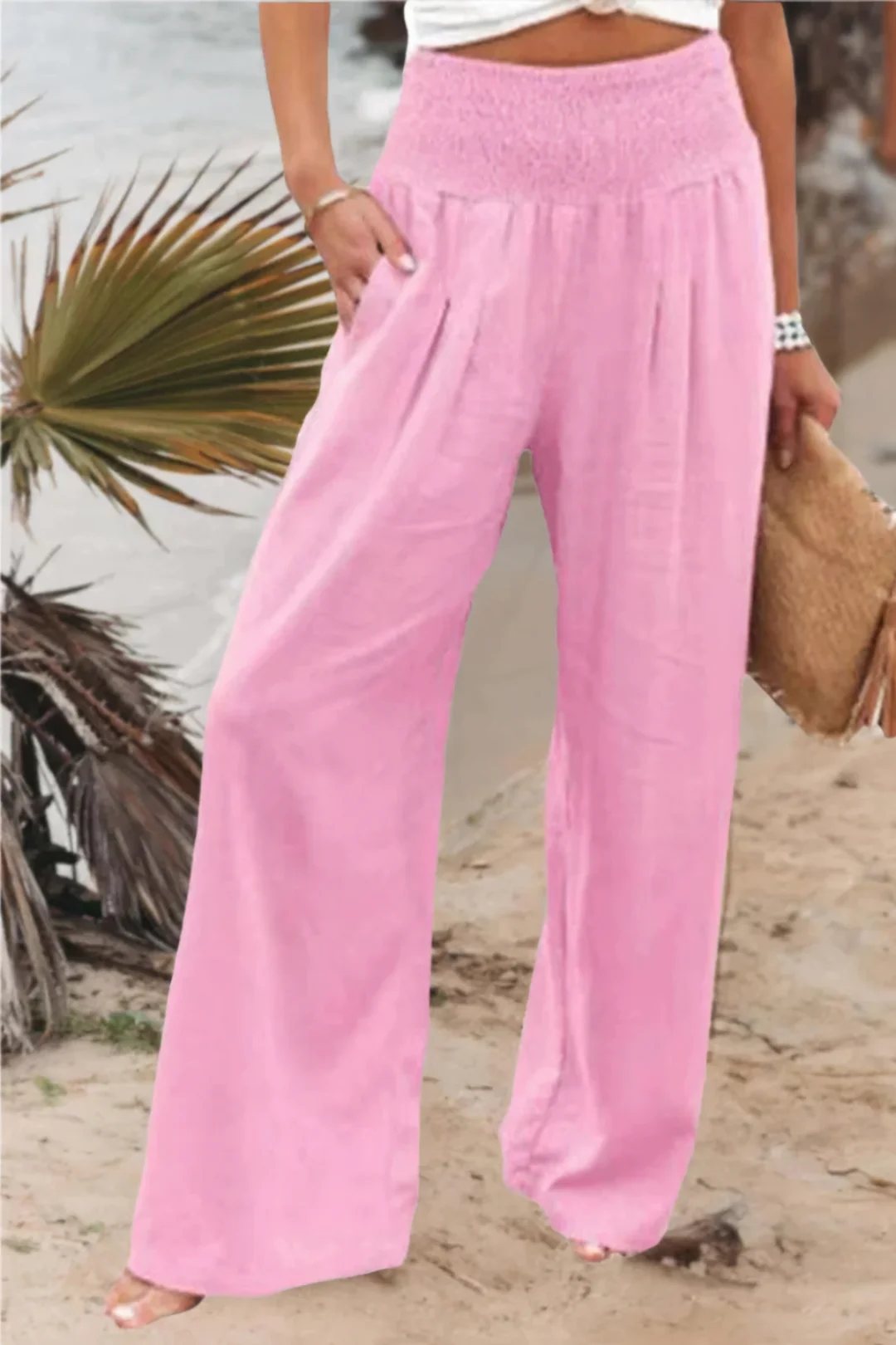 Elin – Linen Wide Leg Trousers