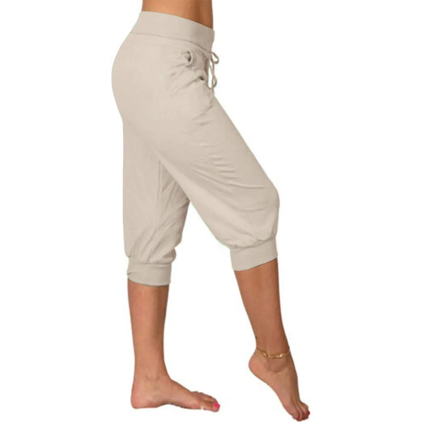 Liora Capri Trousers with Adjustable Drawstring