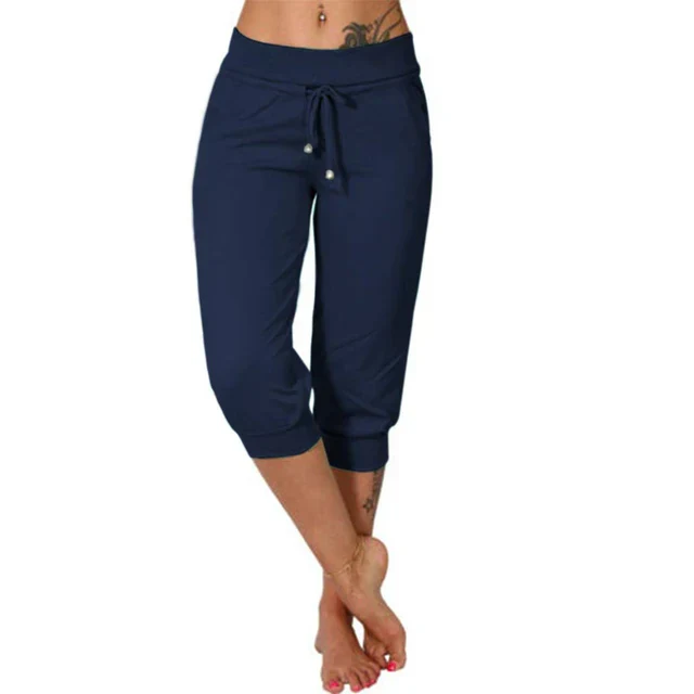 Liora Capri Trousers with Adjustable Drawstring