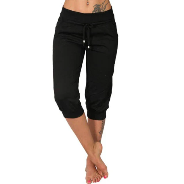 Liora Capri Trousers with Adjustable Drawstring