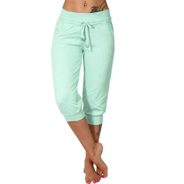 Liora Capri Trousers with Adjustable Drawstring