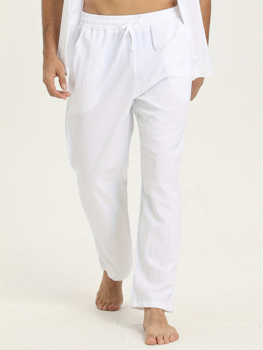 Lars | Men's Casual Cotton Trousers with Drawstring and Pockets