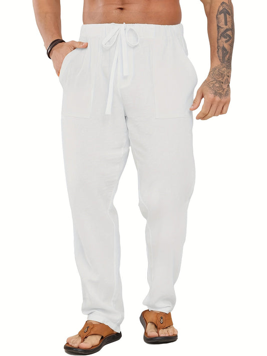 Jasper | Lightweight Casual Summer Pants with Drawstring and Elastic Waist
