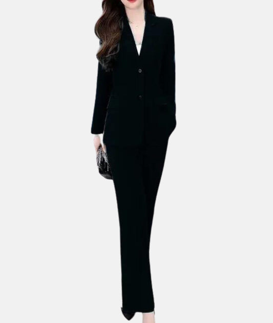 HAILY | Chic Tailored Trouser Suit with Structured Blazer