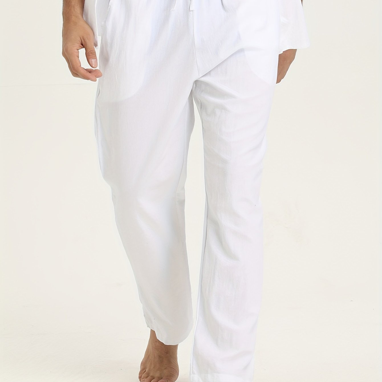 Lars | Men's Casual Cotton Trousers with Drawstring and Pockets