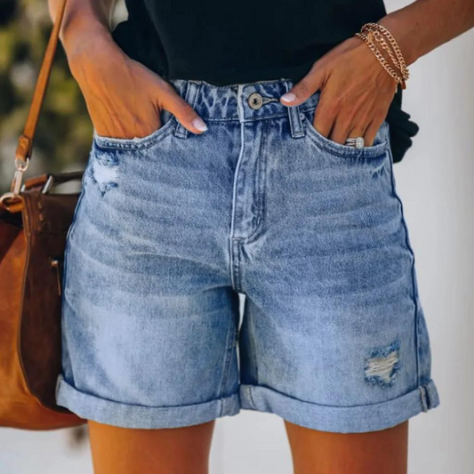 CLAIRE - Women's Flexible Denim Shorts