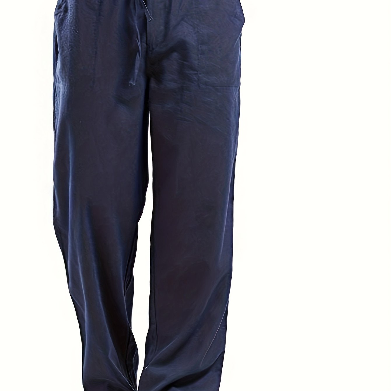 Felix | Men's Loose-Fit Trousers in Cotton-Linen Blend with Elastic Waistband