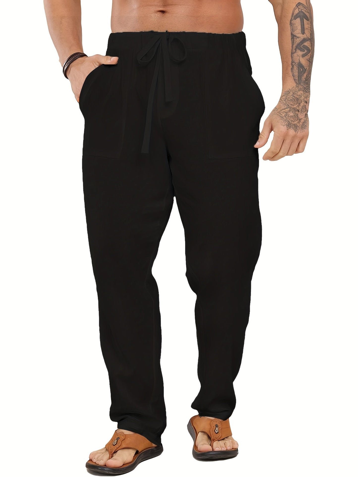 Jasper | Lightweight Casual Summer Pants with Drawstring and Elastic Waist