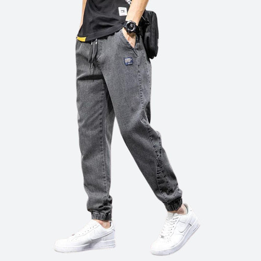 MARIVO | Denim sweatpants with stretch