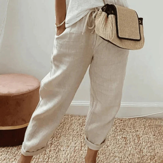 MARTINA - Relaxed Summer Pants with Adjustable Drawstring