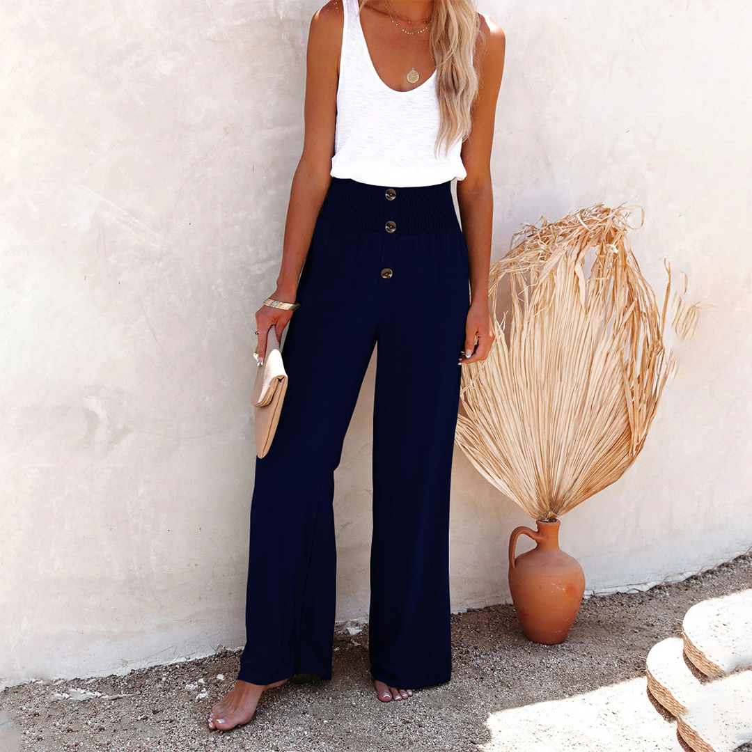 HILLA - Loose-Fit High-Waisted Summer Trousers