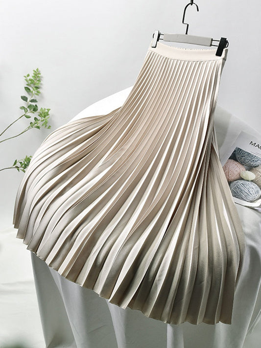 AMY - Chic High-Waisted Pleated Skirt