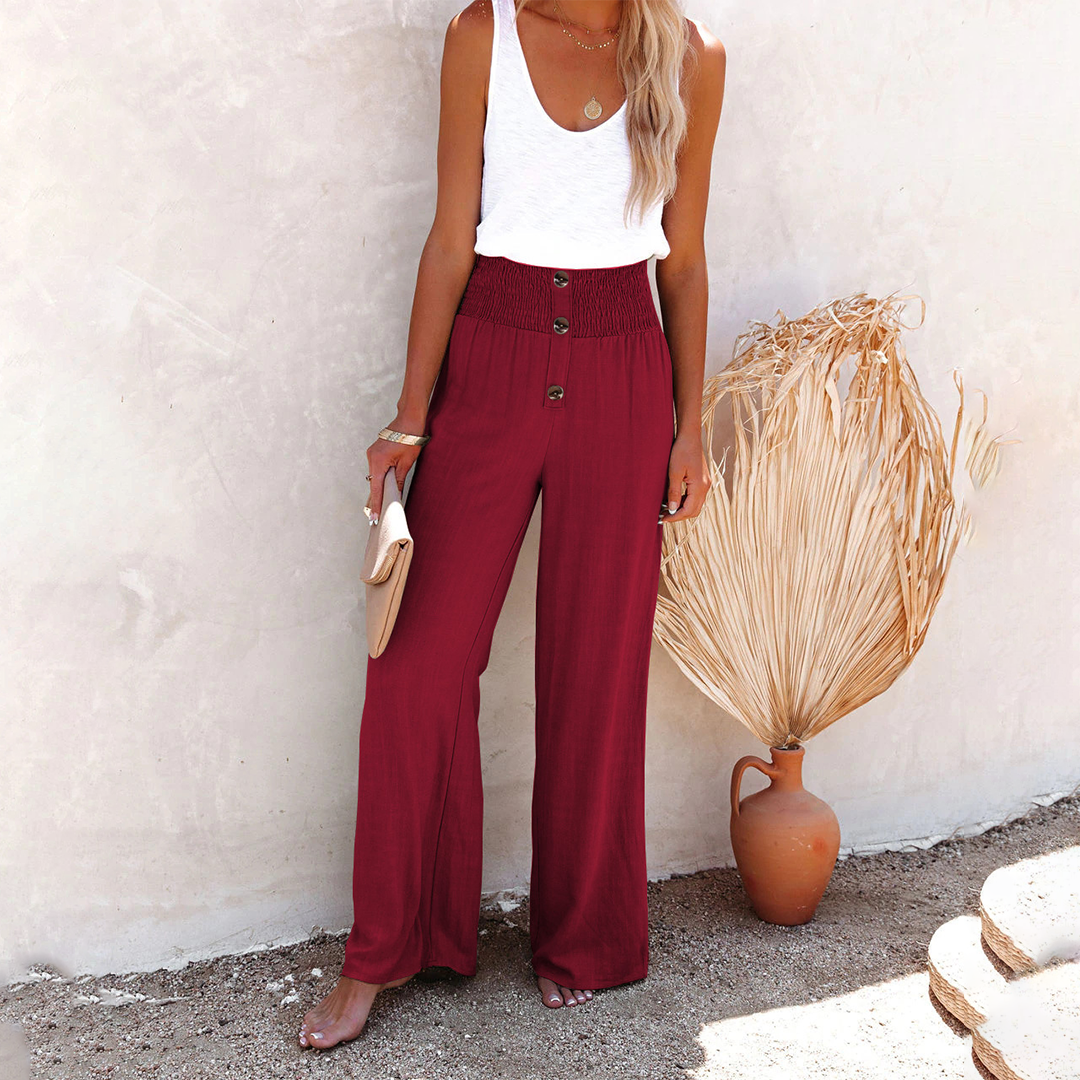 HILLA - Loose-Fit High-Waisted Summer Trousers