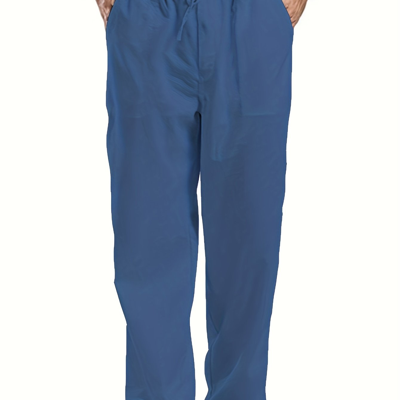 Felix | Men's Loose-Fit Trousers in Cotton-Linen Blend with Elastic Waistband