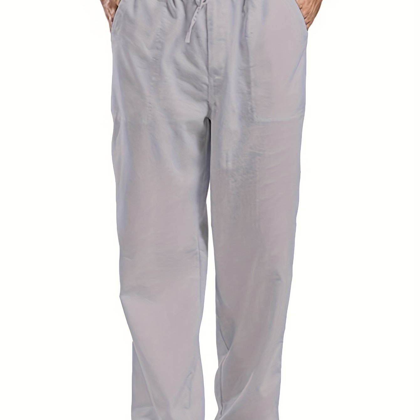 Felix | Men's Loose-Fit Trousers in Cotton-Linen Blend with Elastic Waistband