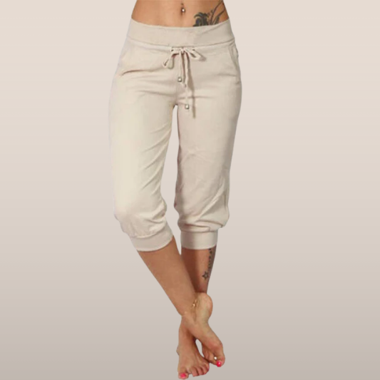 Liora Capri Trousers with Adjustable Drawstring