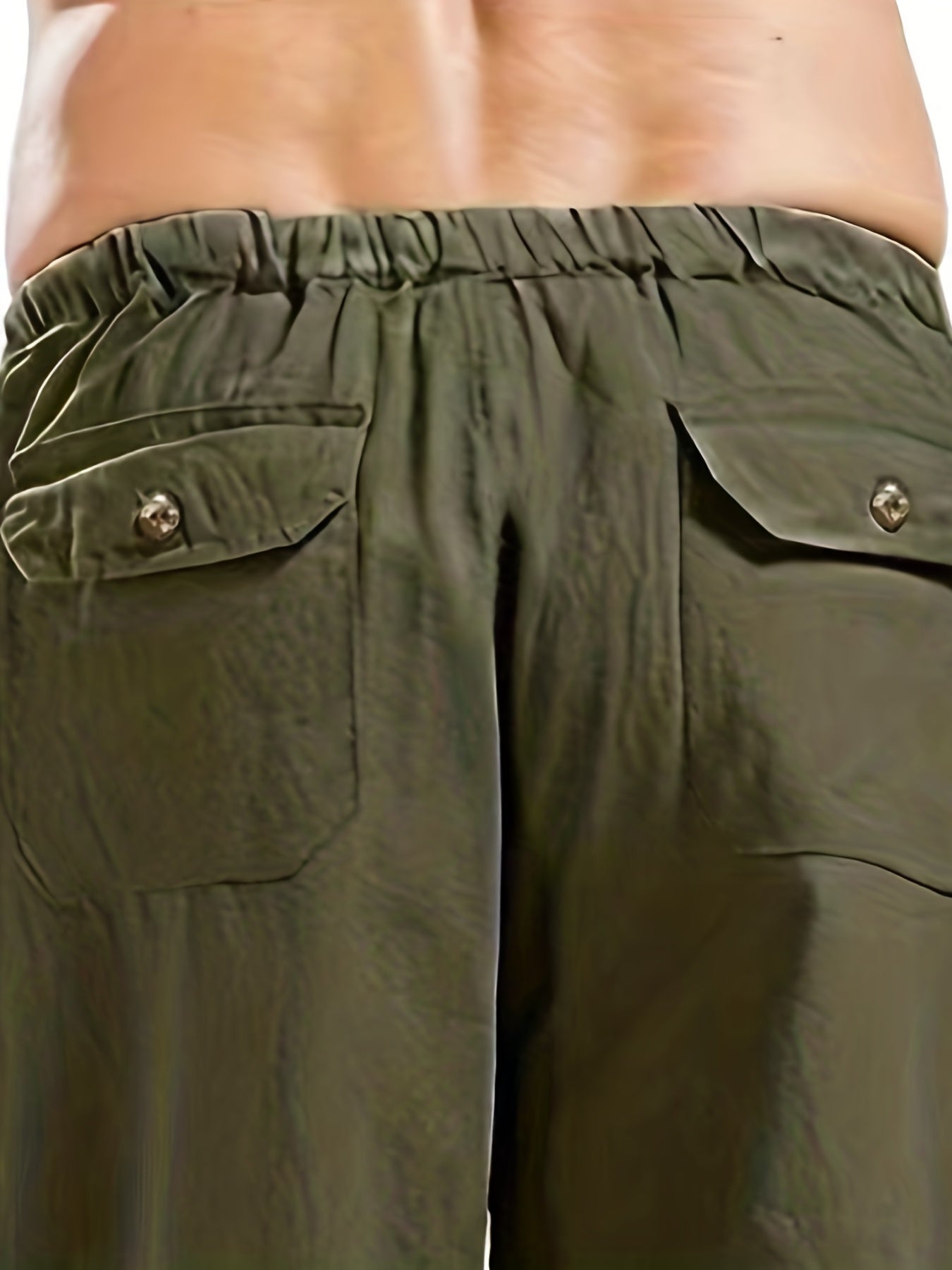 Felix | Men's Loose-Fit Trousers in Cotton-Linen Blend with Elastic Waistband