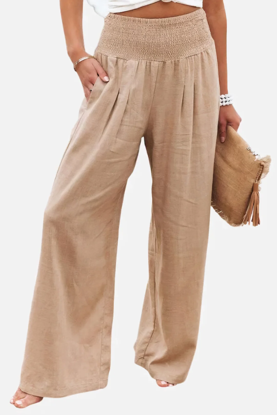 Elin – Linen Wide Leg Trousers