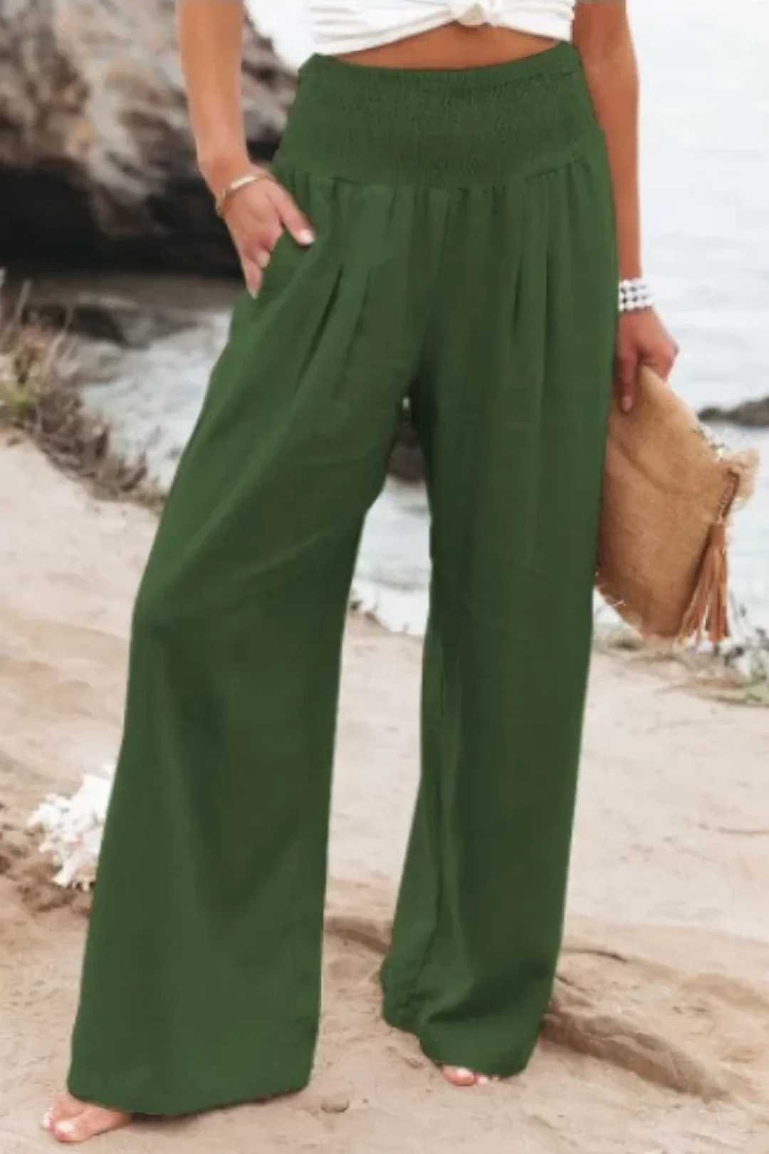 Elin – Linen Wide Leg Trousers